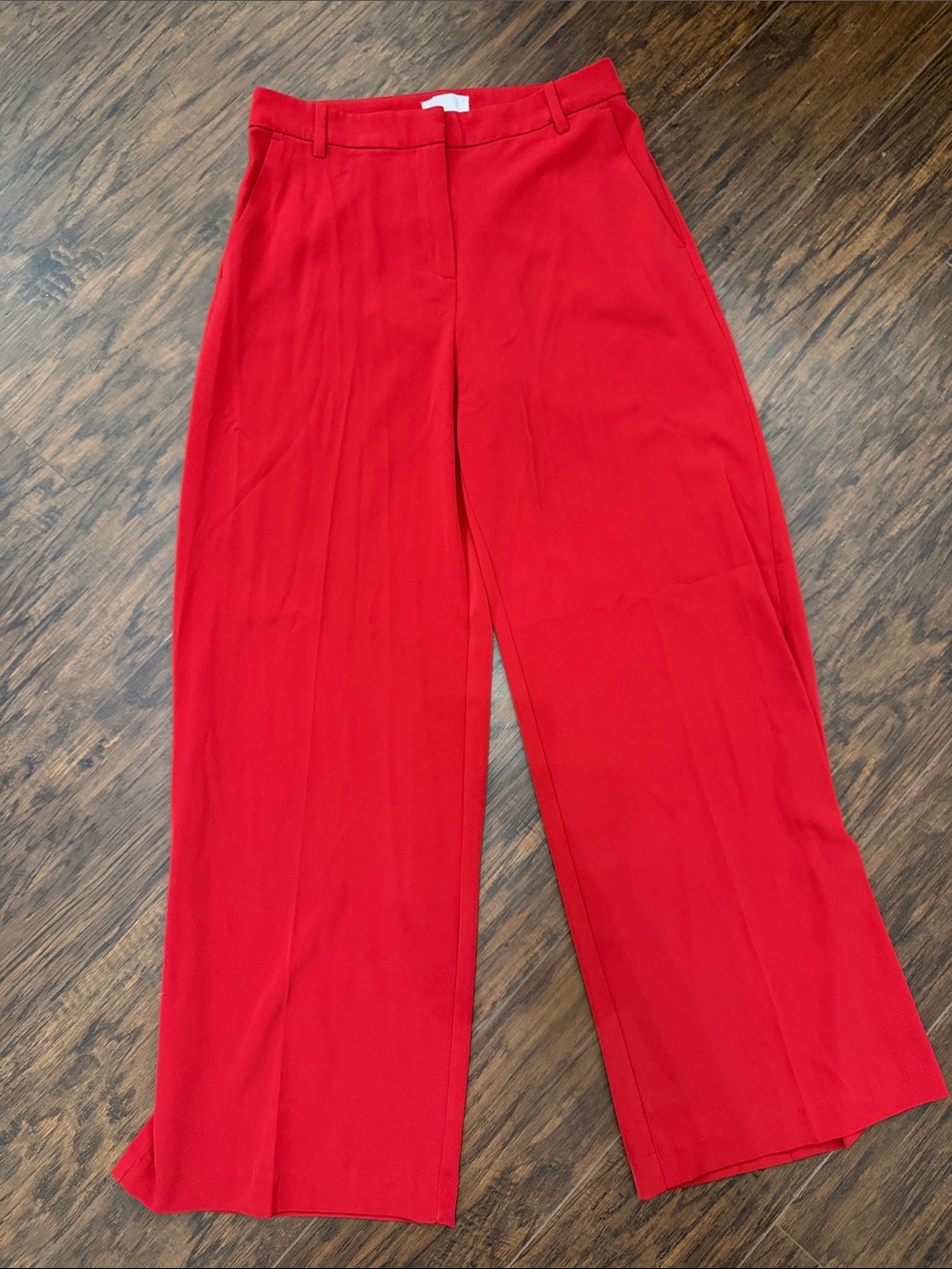 H&M Bold Red Wide-Leg Pants